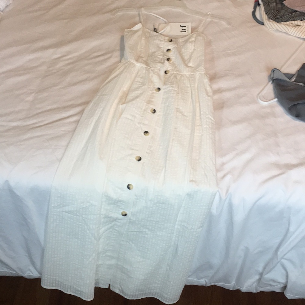 White midi dress